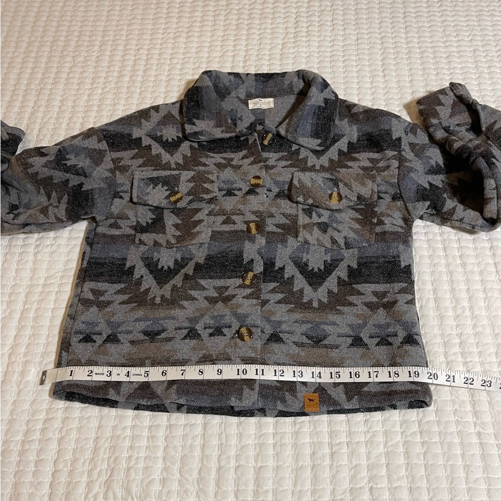 Simply Southern | Gray & Brown Aztec Patterned Jacket - Picture 10 of 14